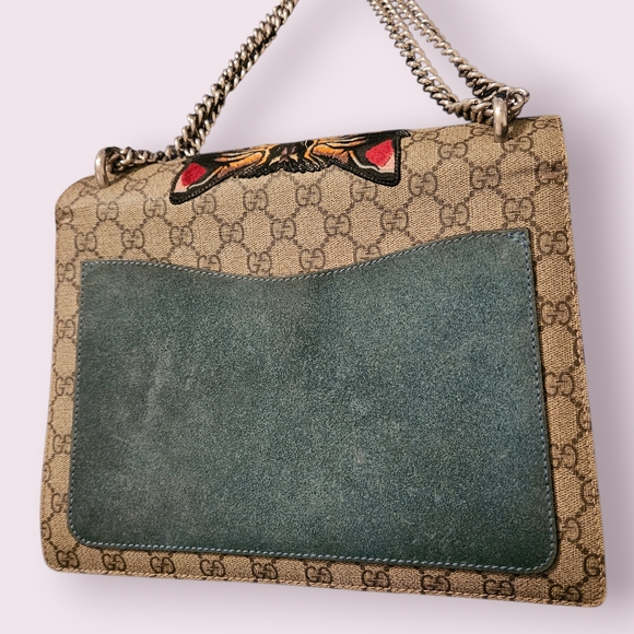 Gucci Beige and Green Embroidered Women's Bag - Picture 3 of 13